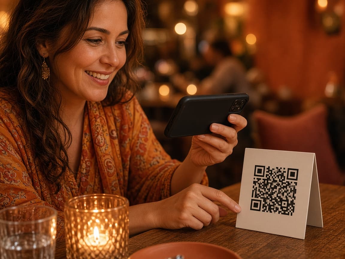Guest: Scans the QR and orders